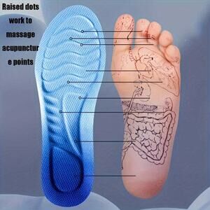 pair 4D Sport Insoles High-elasticity Shoe, Sole Soft Breathable Shock